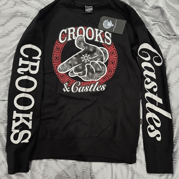 Crooks & Castles Other - Crooks & Castles Black and Red Graphic Crewneck Sweatshirt